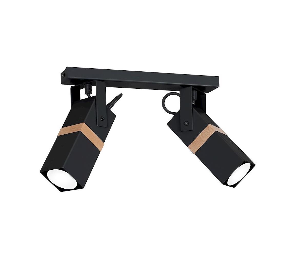 Donoci Bodové svietidlo VIDAR 2xGU10/25W/230V čierna