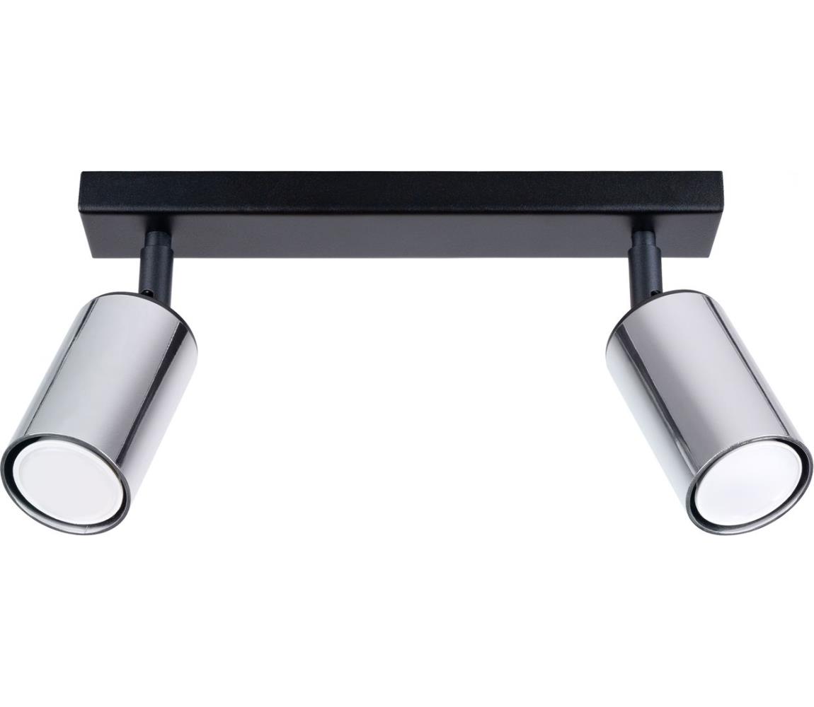 Donoci Bodové svietidlo WINX 2xGU10/10W/230V čierna/chróm