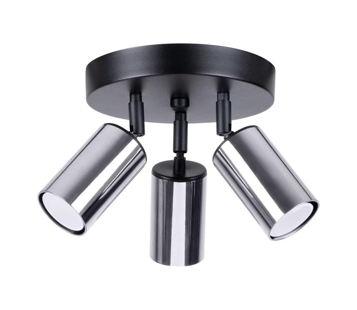 Donoci Bodové svietidlo WINX 3xGU10/10W/230V čierna/chróm SL.1369