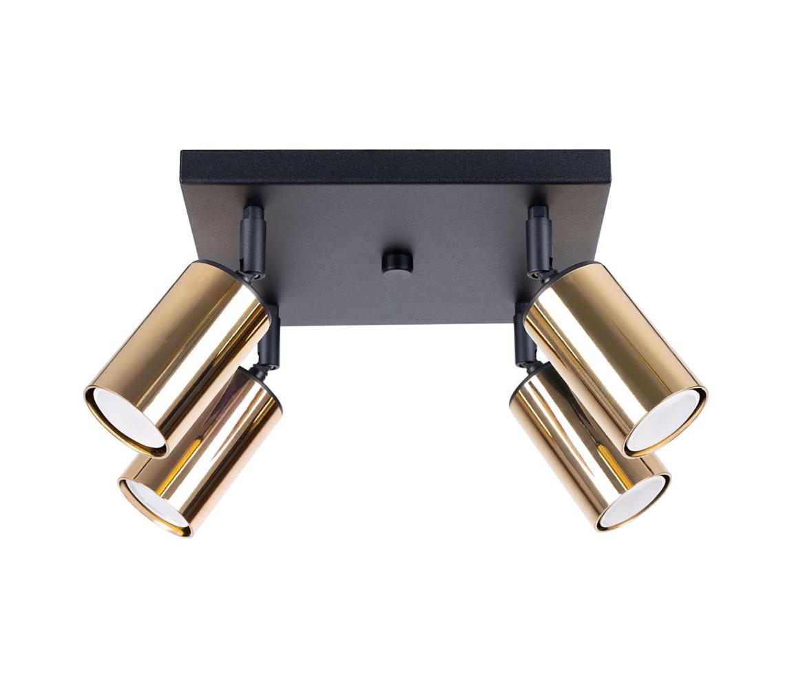 Donoci Bodové svietidlo WINX 4xGU10/10W/230V čierna/zlatá