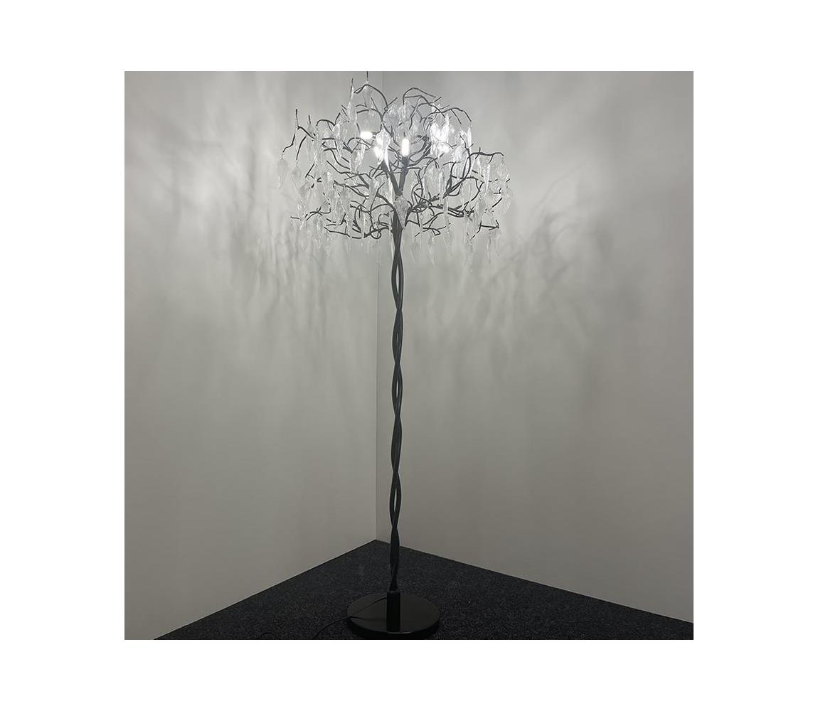 Donoci Krištáľová stojacia lampa 5xG9/40W/230V čierna