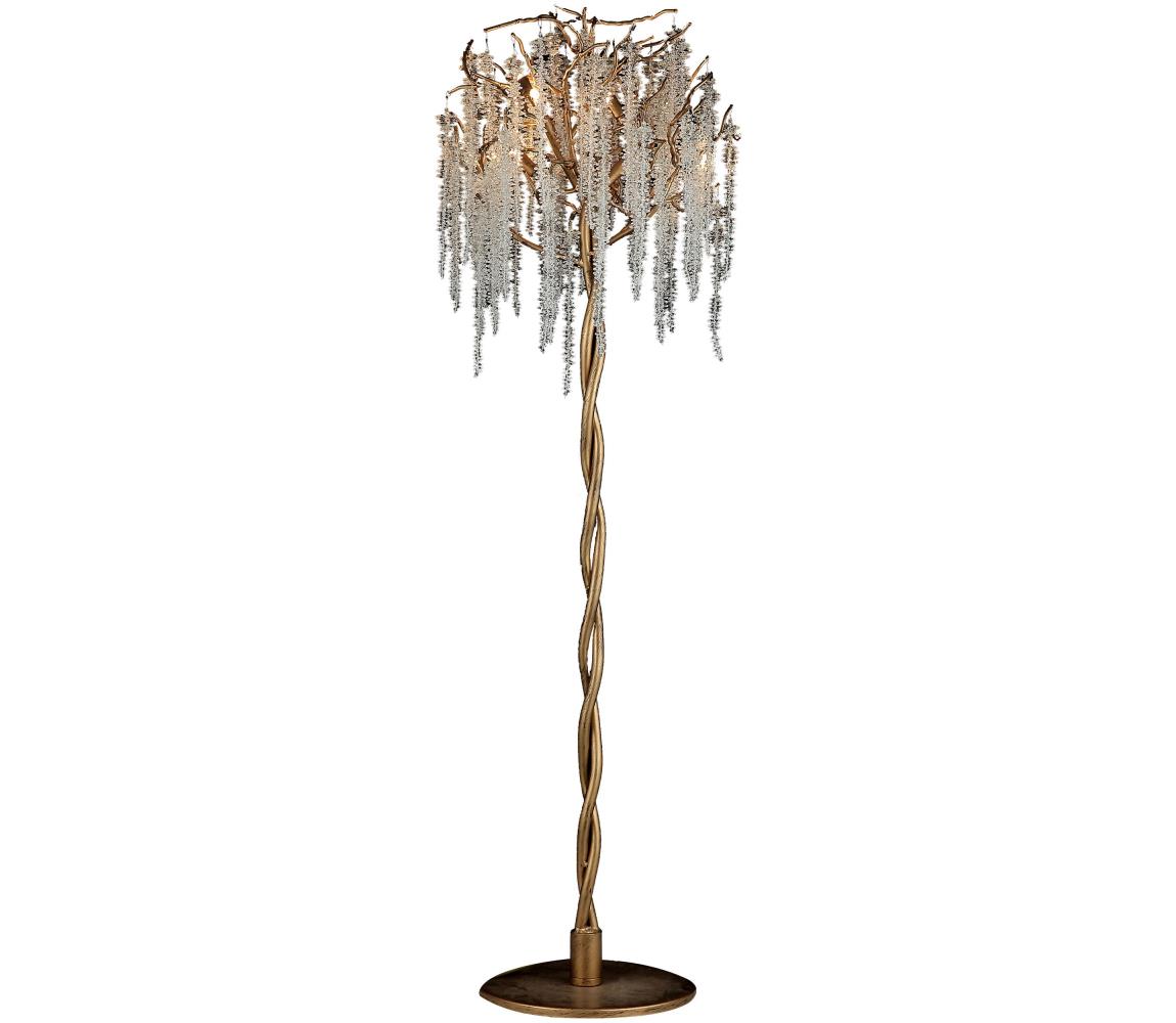 Donoci Krištáľová stojacia lampa 5xG9/40W/230V zlatá