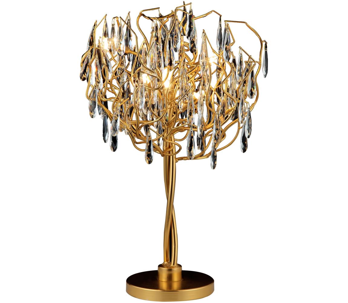 Donoci Krištáľová stolná lampa 5xG9/40W/230V zlatá