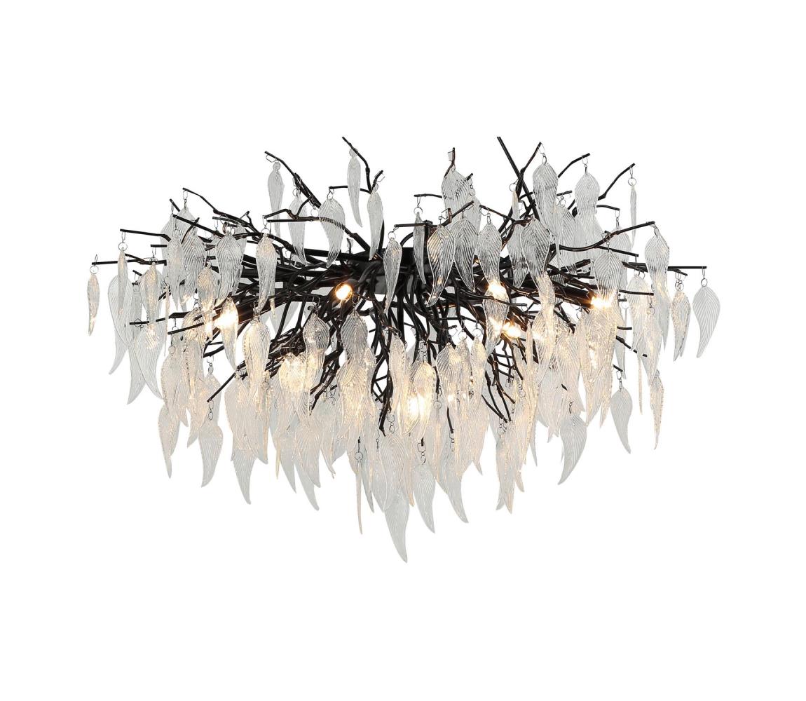 Donoci Krištáľový prisadený luster 10xG9/40W/230V čierna CA043/600C