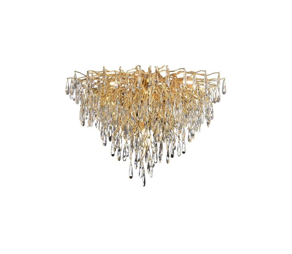 Donoci Krištáľový prisadený luster 12xG9/40W/230V zlatá CA061/800C