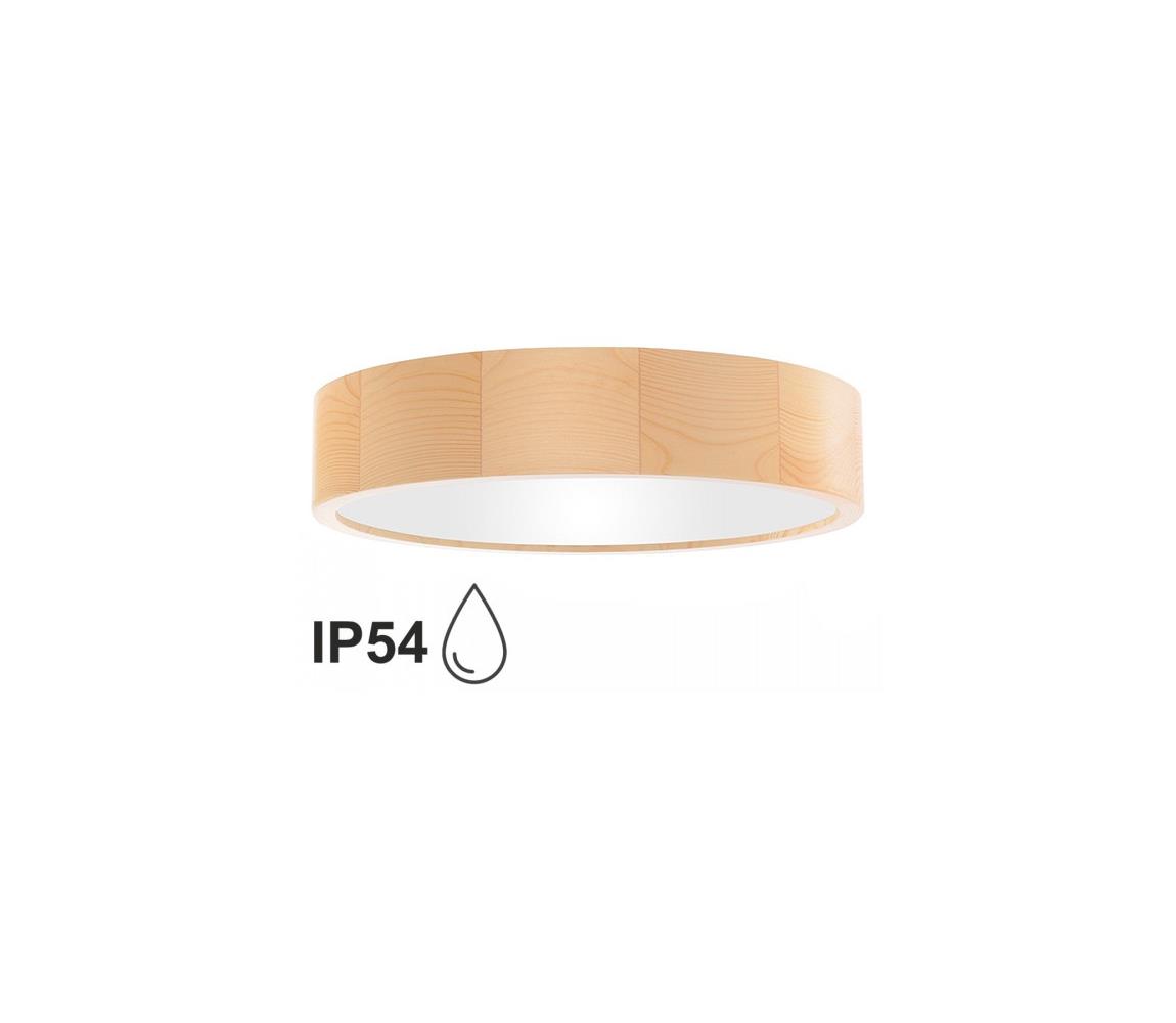 Donoci Kúpeľňové stropné svietidlo CLEO 3xE27/24W/230V IP54 pr. 37,5 cm borovica