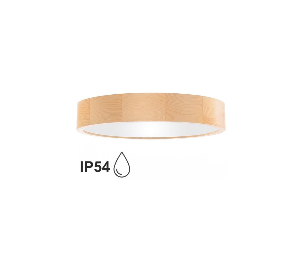 Donoci Kúpeľňové stropné svietidlo CLEO 4xE27/24W/230V IP54 pr. 47,5 cm borovica