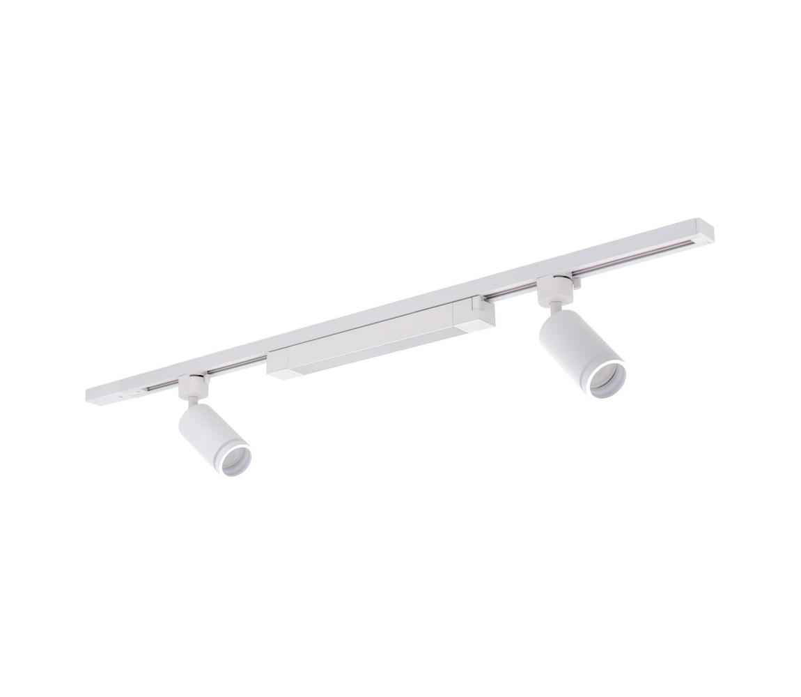 Donoci LED bodové svietidlo pre šynový systém TRACER 2xGU10/10W/230V + LED/20W, 1 m, biela