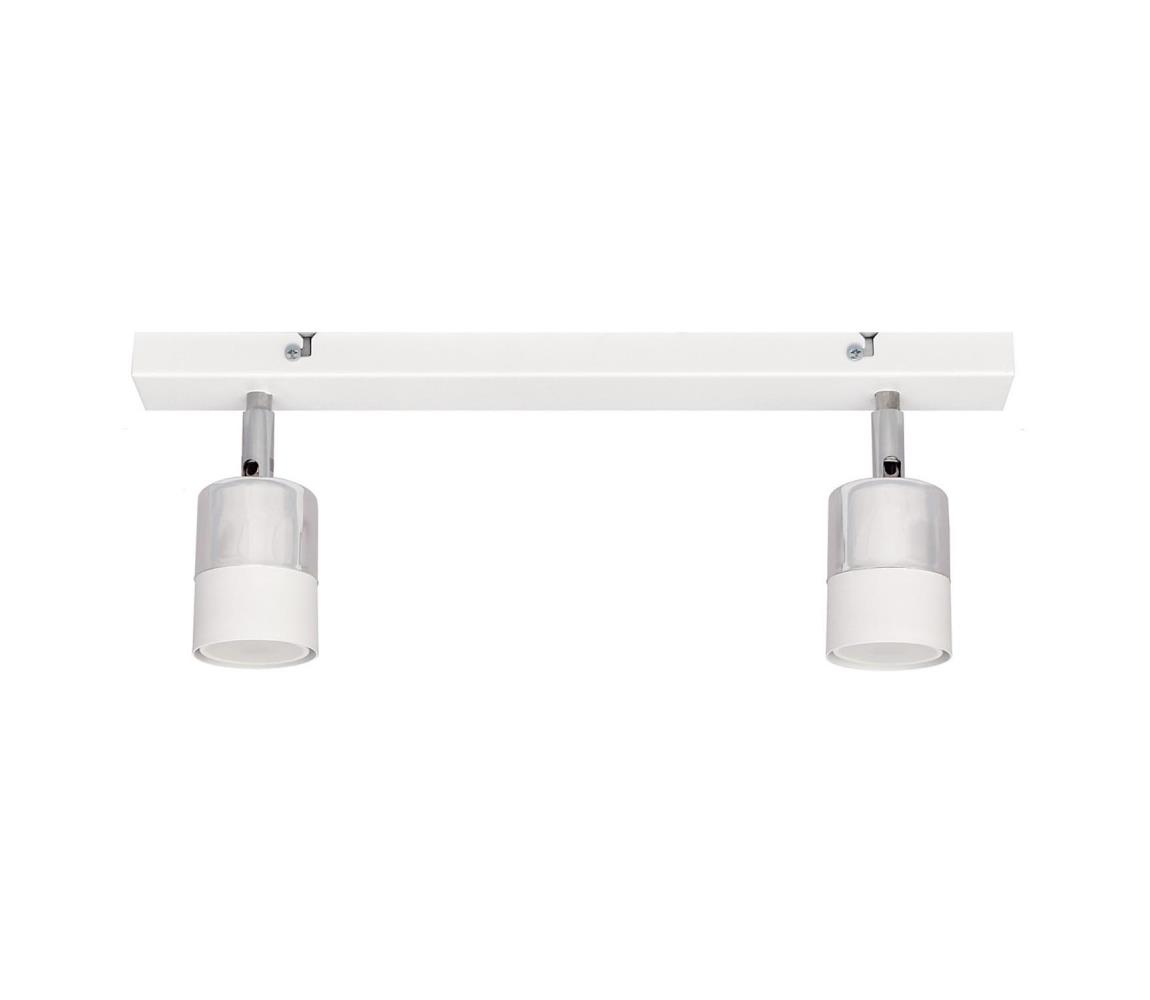 Donoci LED Bodové svietidlo TUBSSON 2xGU10/4,8W/230V biela/lesklý chróm