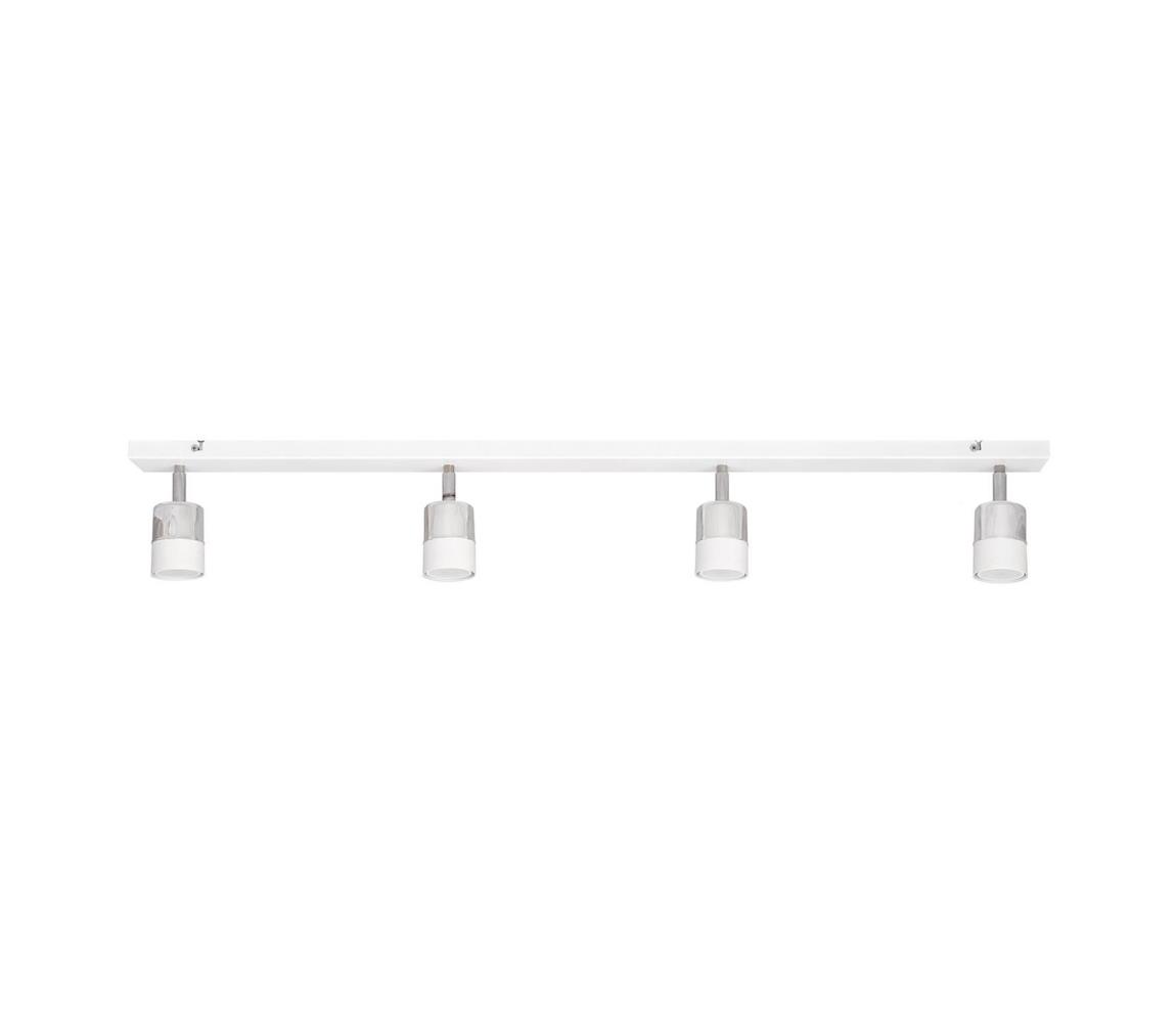 Donoci LED Bodové svietidlo TUBSSON 4xGU10/4,8W/230V biela/lesklý chróm