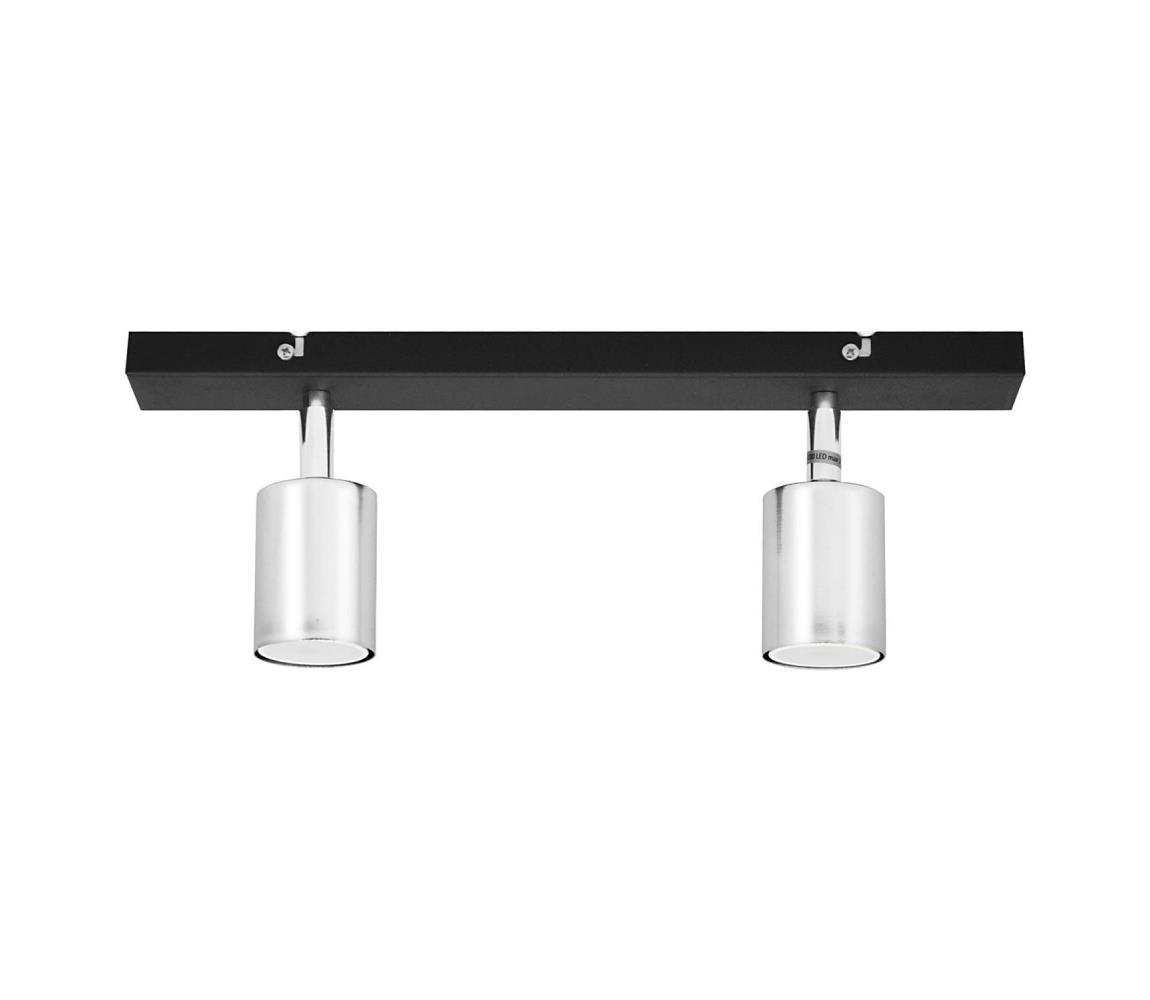 Donoci LED Bodové svietidlo TUNE 2xGU10/4,8W/230V matný chróm/čierna