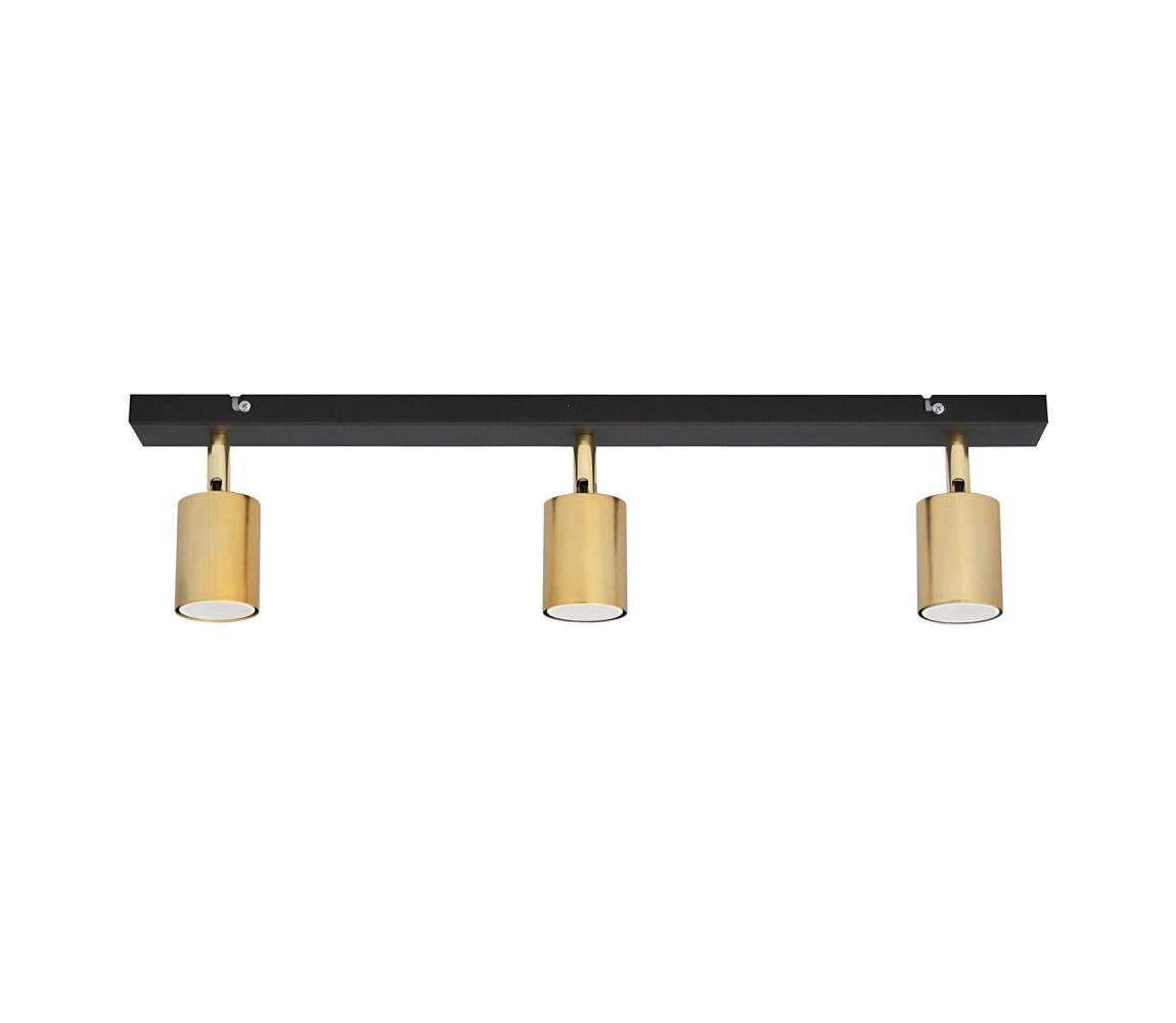 Donoci LED Bodové svietidlo TUNE 3xGU10/4,8W/230V zlatá/čierna