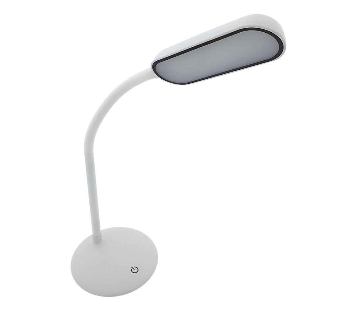 Donoci LED dotyková stmievateľná flexibilná stolná lampa LED/6W/5V USB 1200 mAh biela