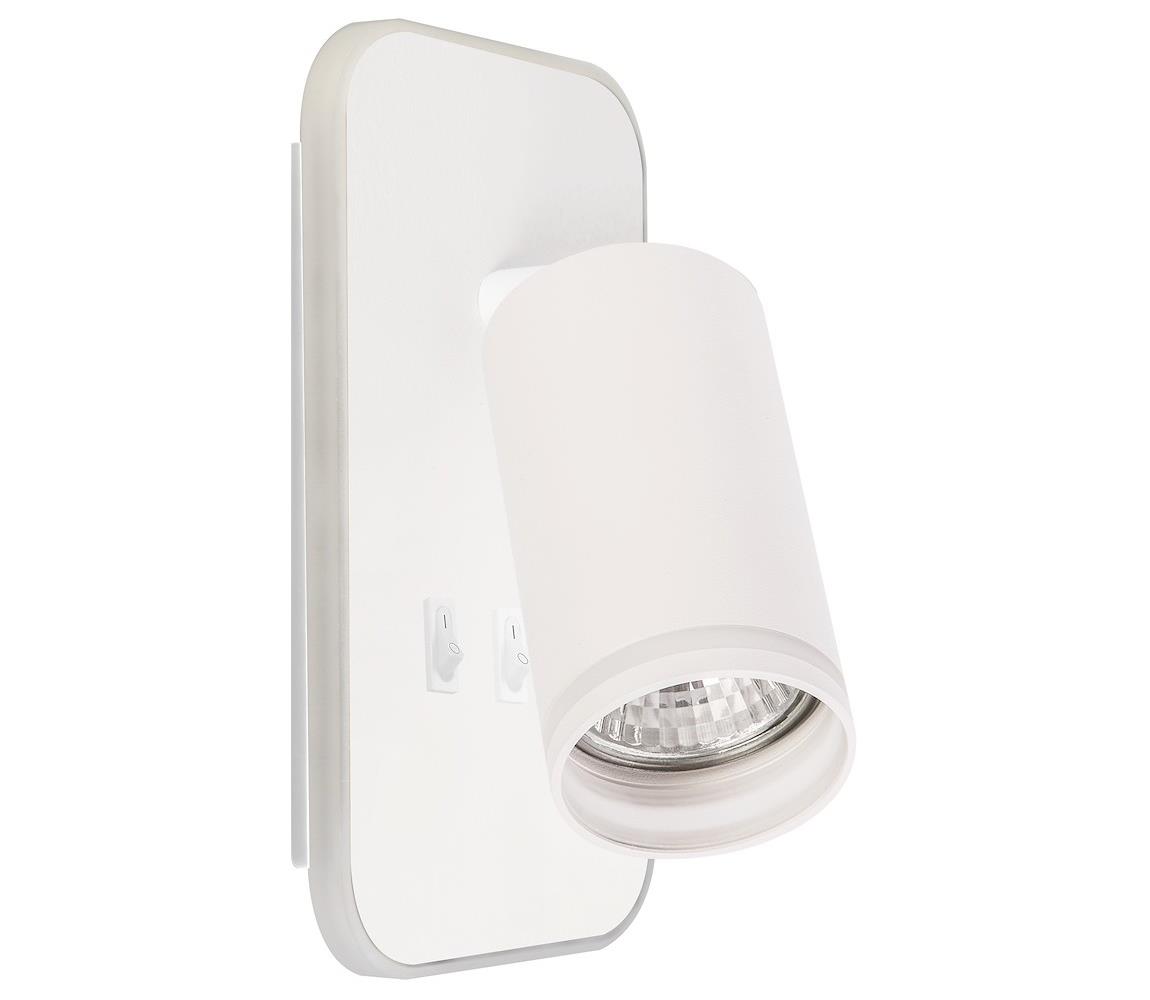 Donoci LED nástenné bodové svietidlo PIPE 1xGU10/10W/230V + LED/6W biela