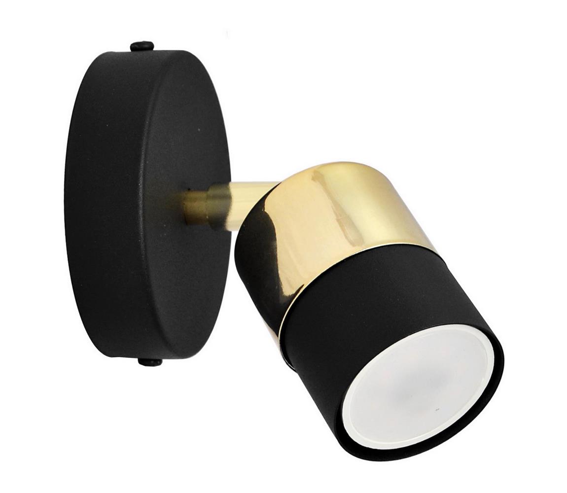 Donoci LED Nástenné bodové svietidlo TUBSSON 1xGU10/4,8W/230V čierna/zlatá