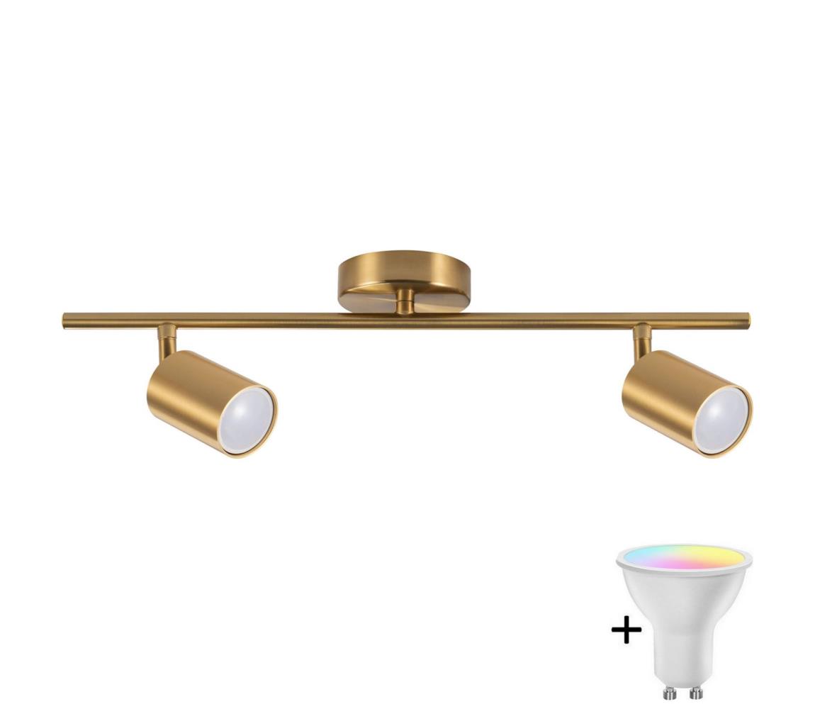 Donoci LED RGBW stmievateľné bodové svietidlo GOLDI 2xGU10/6,5W/230V zlaté