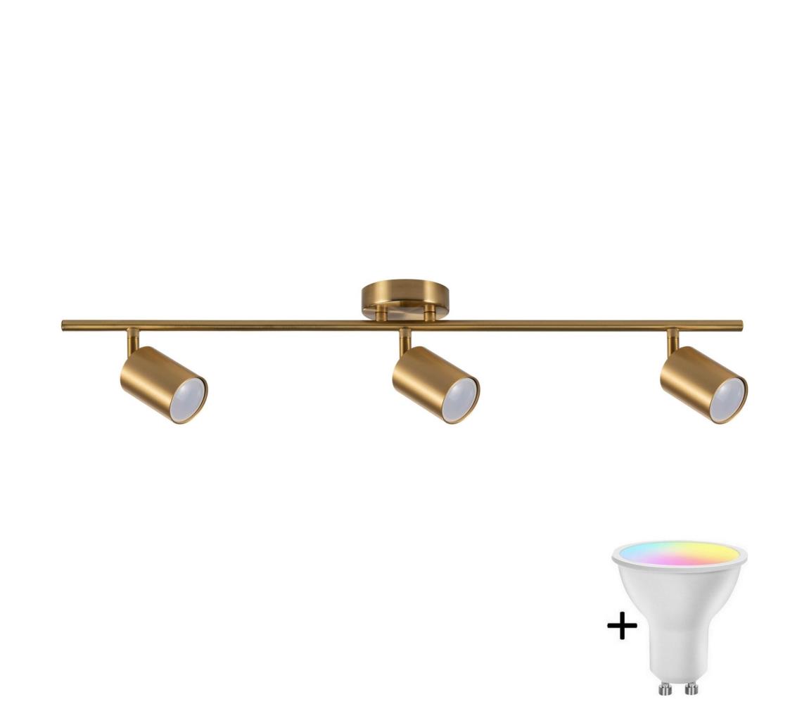 Donoci LED RGBW stmievateľné bodové svietidlo GOLDI 3xGU10/6,5W/230V zlaté