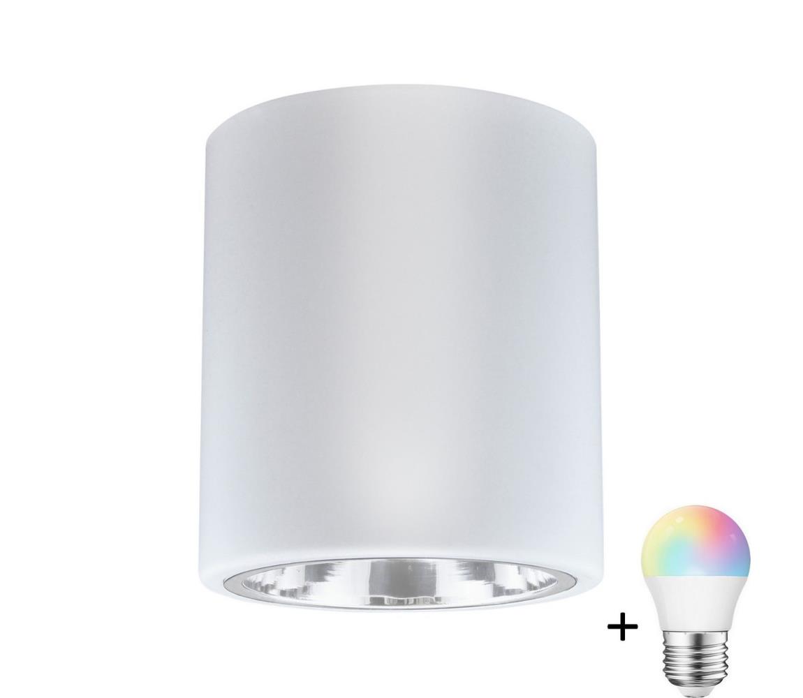 Donoci LED RGBW stmievateľné bodové svietidlo JUPITER 1xE27/6,5W/230V pr. 13 cm biela