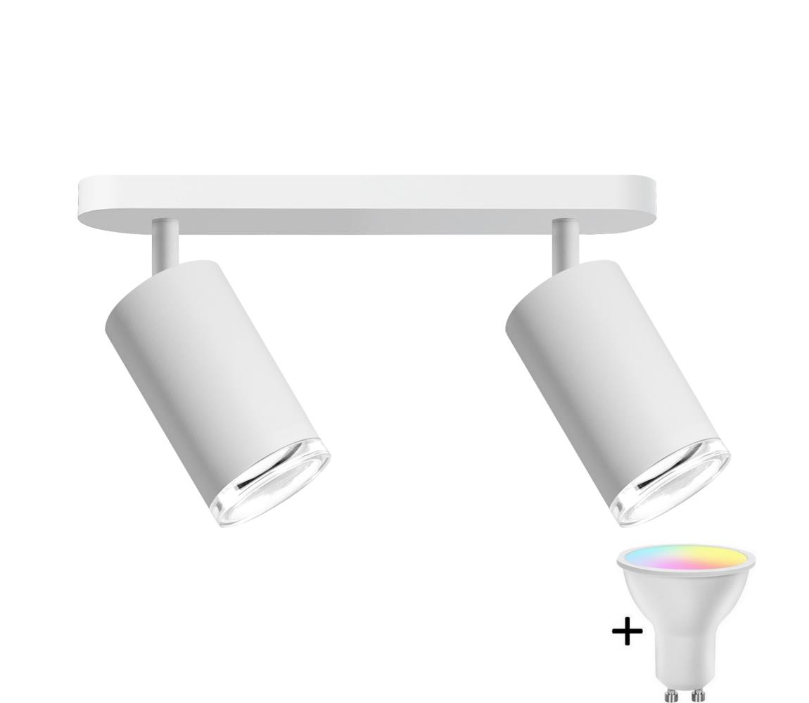 Donoci LED RGBW stmievateľné kúpeľňové bodové svietidlo TURYN 2xGU10/6,5W/230V IP44 biele