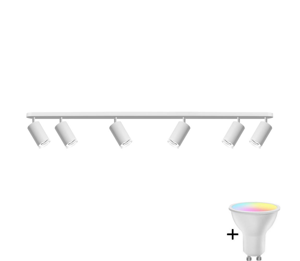 Donoci LED RGBW Stmievateľné kúpeľňové bodové svietidlo TURYN 6xGU10/6,5W/230V IP44 biela