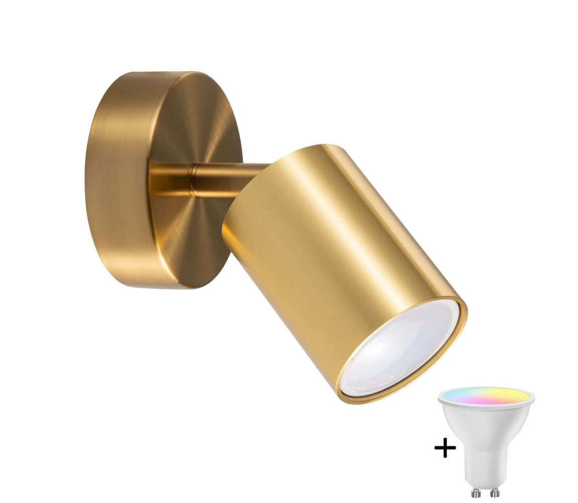 Donoci LED RGBW stmievateľné nástenné bodové svietidlo GOLDI 1xGU10/6,5W/230V zlaté