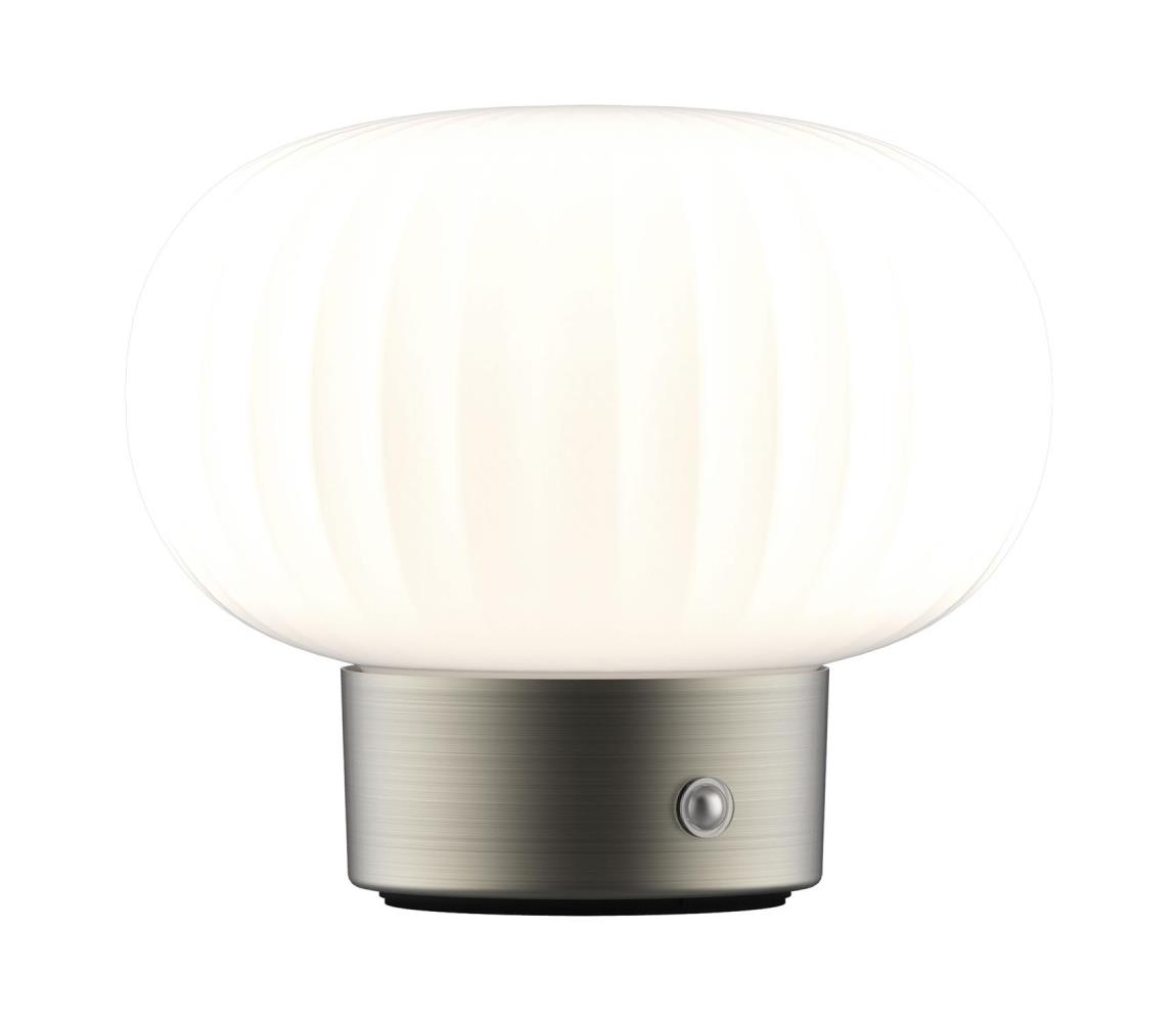 Donoci LED Stmievateľná dotyková stolná lampa LATTE LED/1,8W/5V USB 2000 mAh chróm/biela