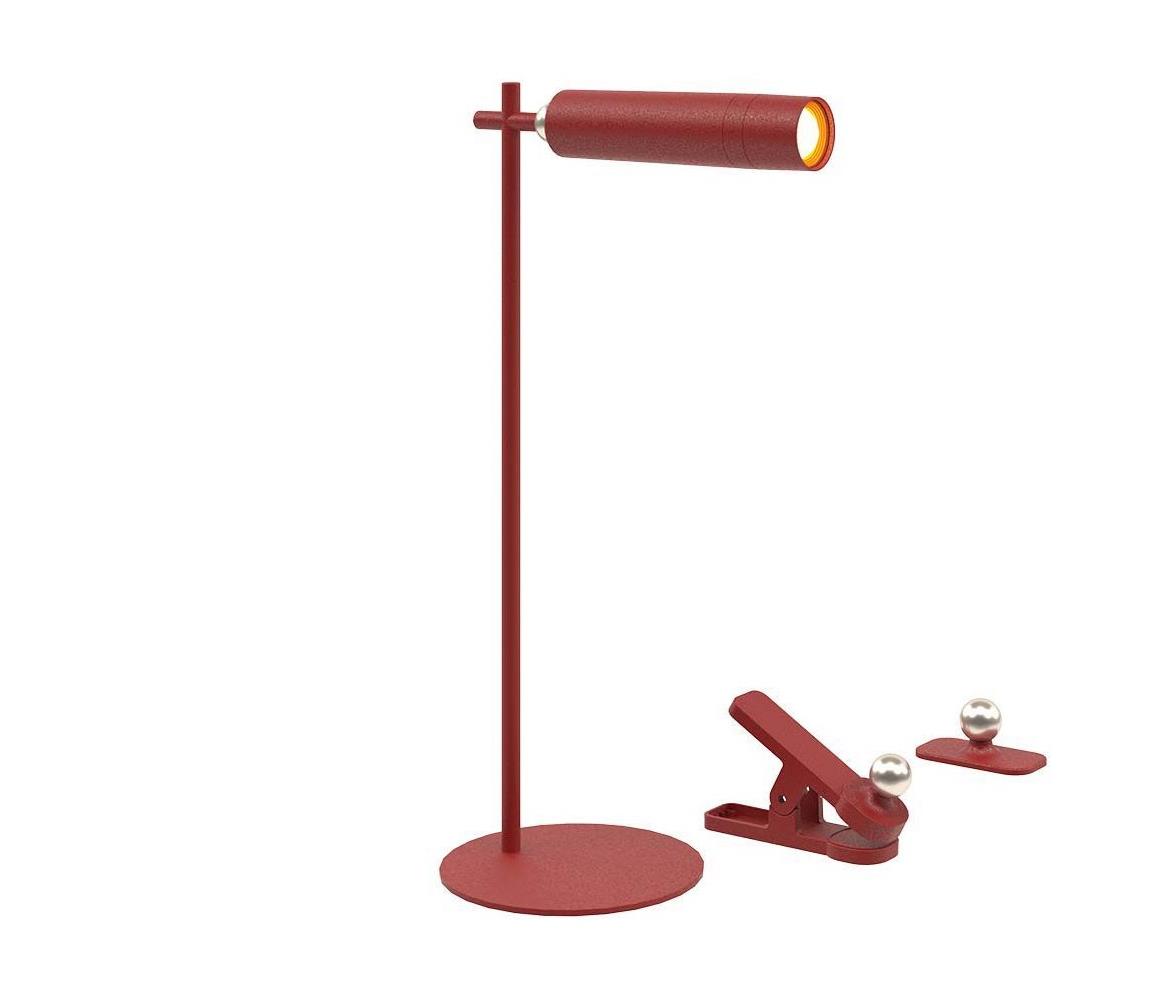 Donoci LED Stmievateľná magnetická stolná lampa LED/3W/5V 4000K 1500 mAh červená