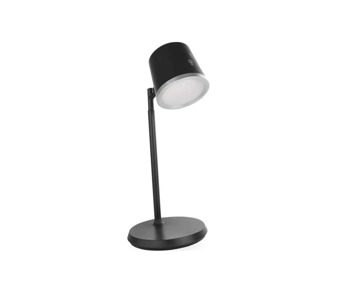 Donoci LED Stmievateľná nabíjacia stolná lampa 4v1 LED/6W/3,7V 3000K/4000K/6500K čierna
