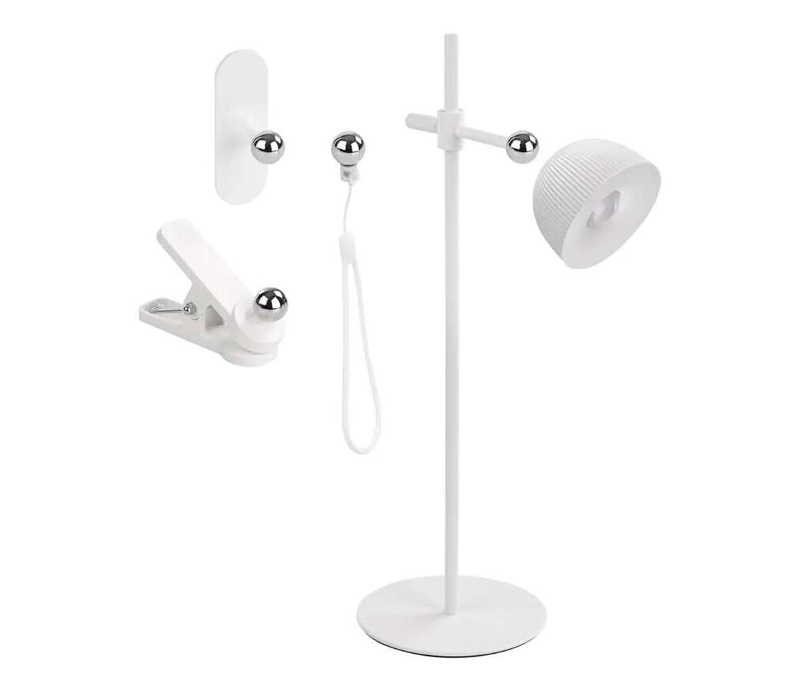 Donoci LED Stmievateľná nabíjacia stolná lampa magnetická 4v1 LED/4,2W/3,7V 4000K biela