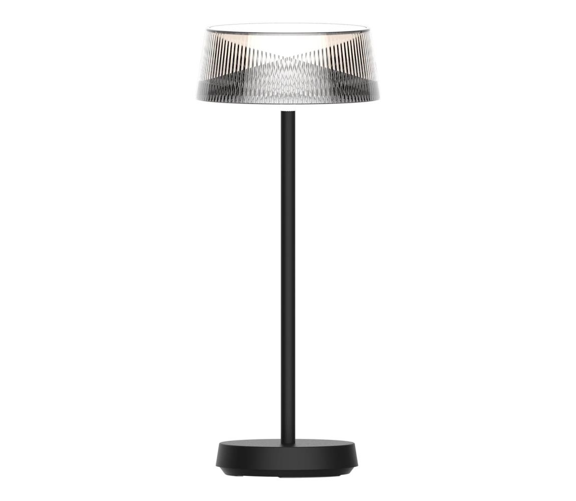 Donoci LED Stmievateľná stolná lampa CASABLANCA LED/3,4W/5V USB 3600 mAh IP44 čierna
