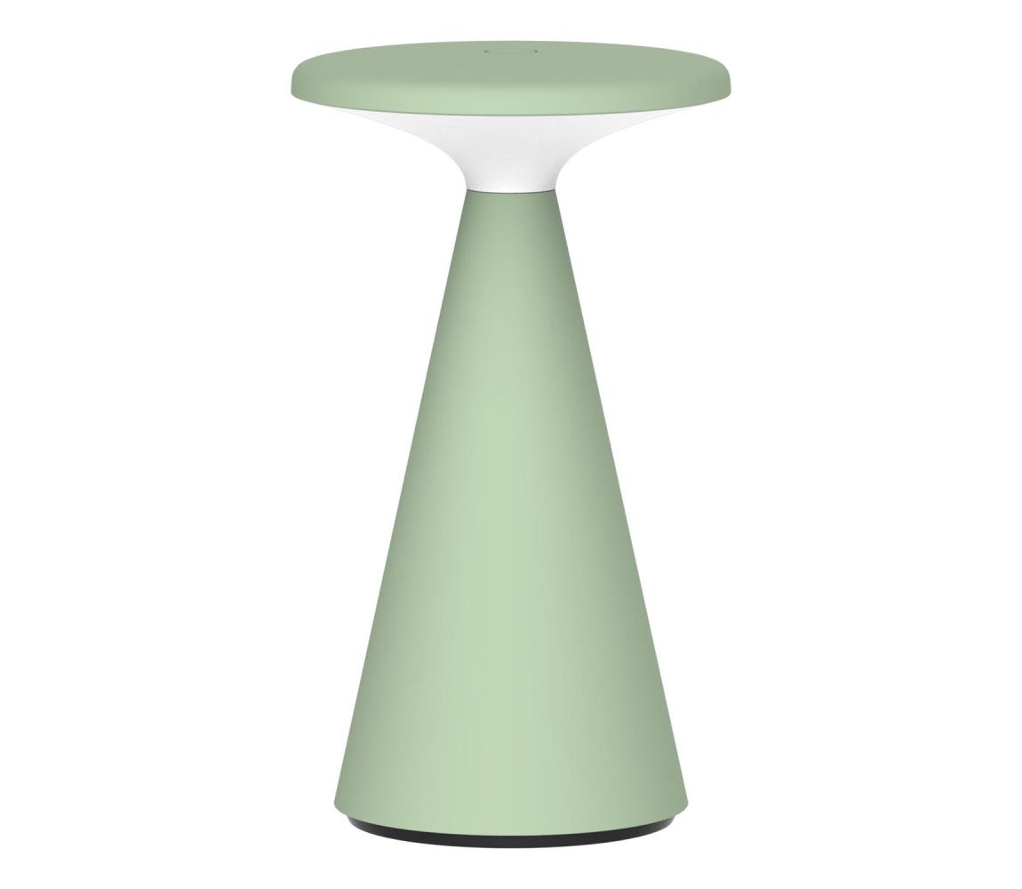 Donoci LED stmievateľná stolná lampa PAROS LED/1,8W/5V USB 1800 mAh IP44 zelená