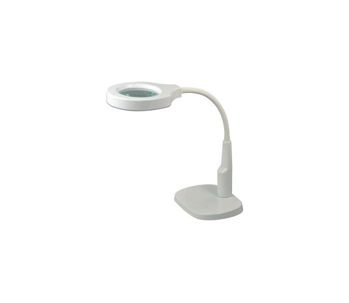 Donoci LED Stmievateľná stolná lampa s bifokálnou lupou LED/6W/230V biela