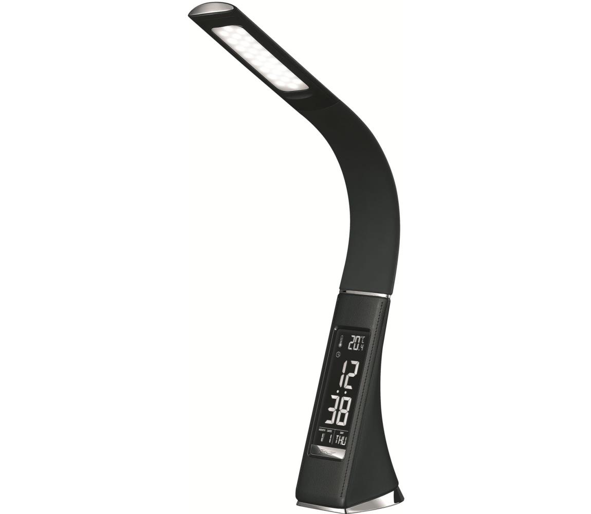 Donoci LED Stmievateľná stolná lampa s displejom LED/10W/5V čierna PDLU3B