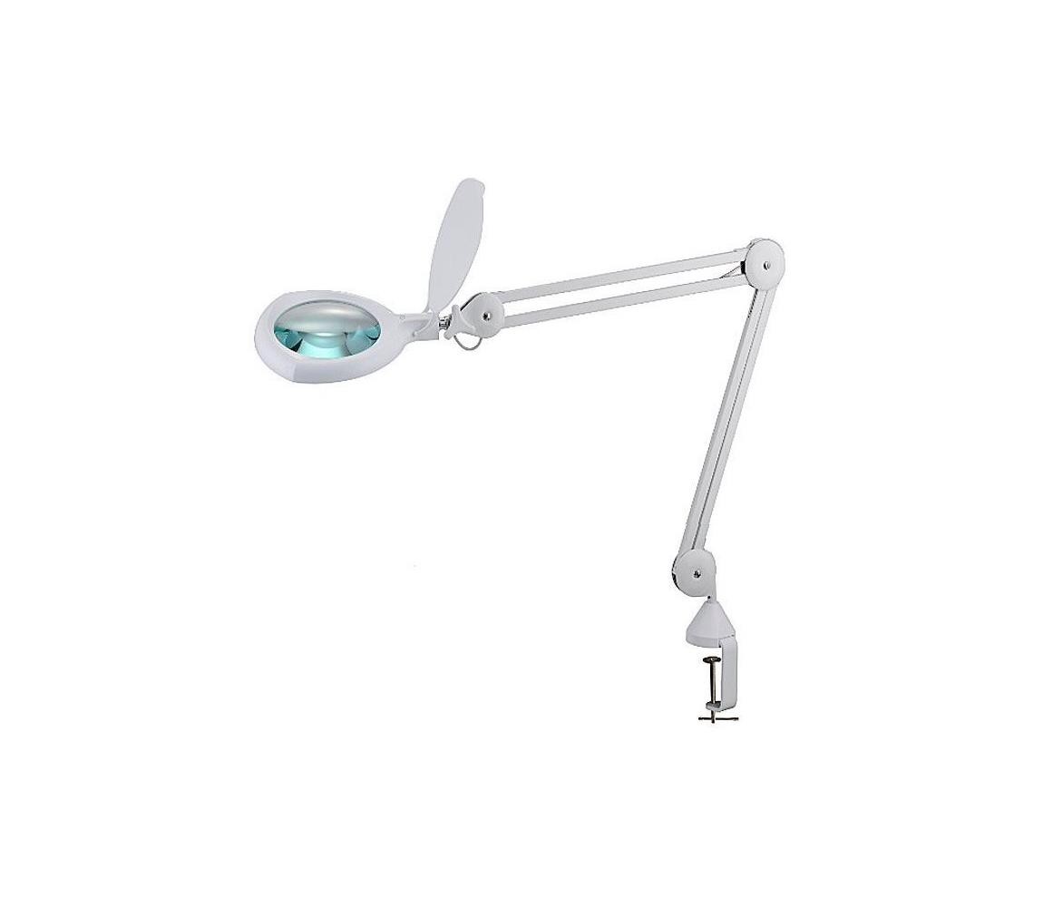Donoci LED Stmievateľná stolná lampa s lupou a klipom LED/8W/12/230V