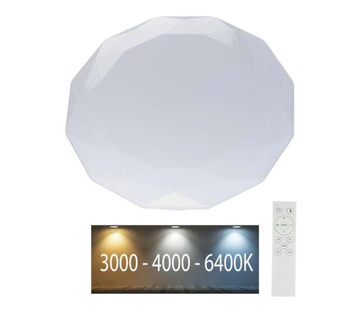 Donoci LED stmievateľné stropné svietidlo, 60 W, 230 V, farebná teplota 3000/4000/6500 K, s diaľkovým ovládačom