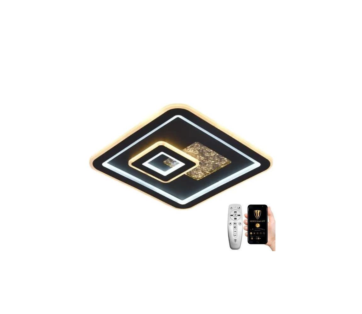 Donoci LED Stmievateľné stropné svietidlo LED/110W/230V čierna + diaľkové ovládanie