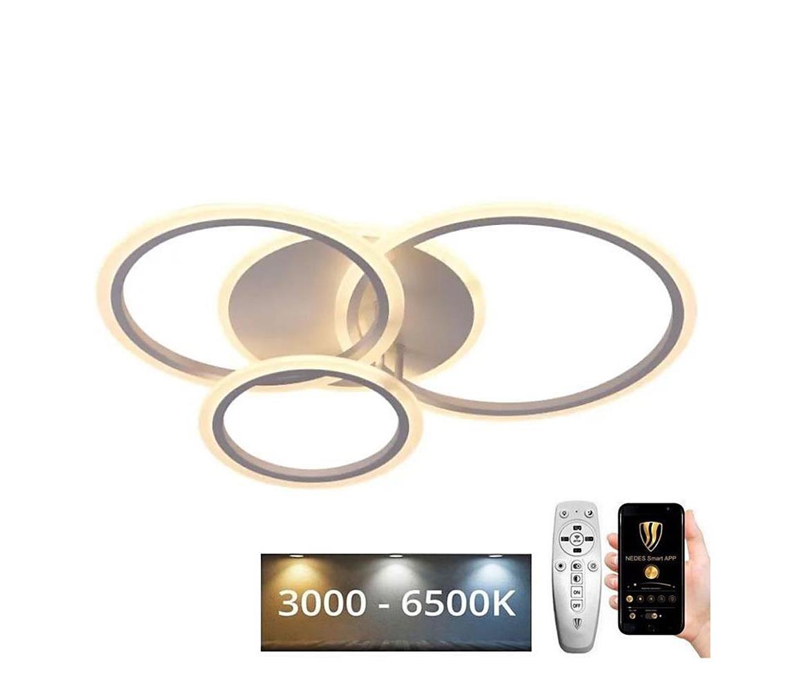 Donoci LED Stmievateľný prisadený luster LED/40W/230V biela + diaľkové ovládanie J3340/W