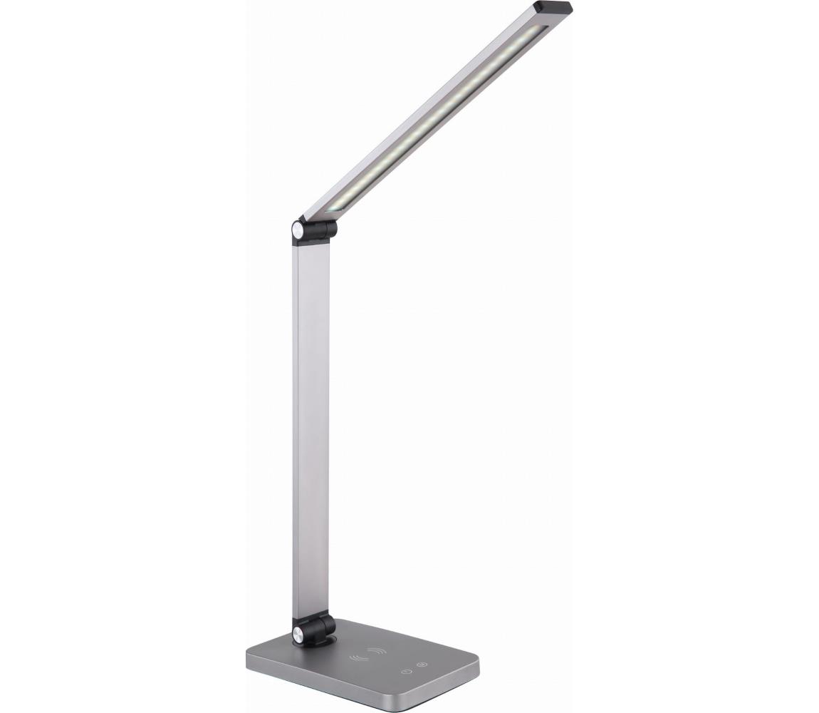 Donoci LED Stolná lampa s bezdrôtovou nabíjačkou LED/10W/230V matný chróm