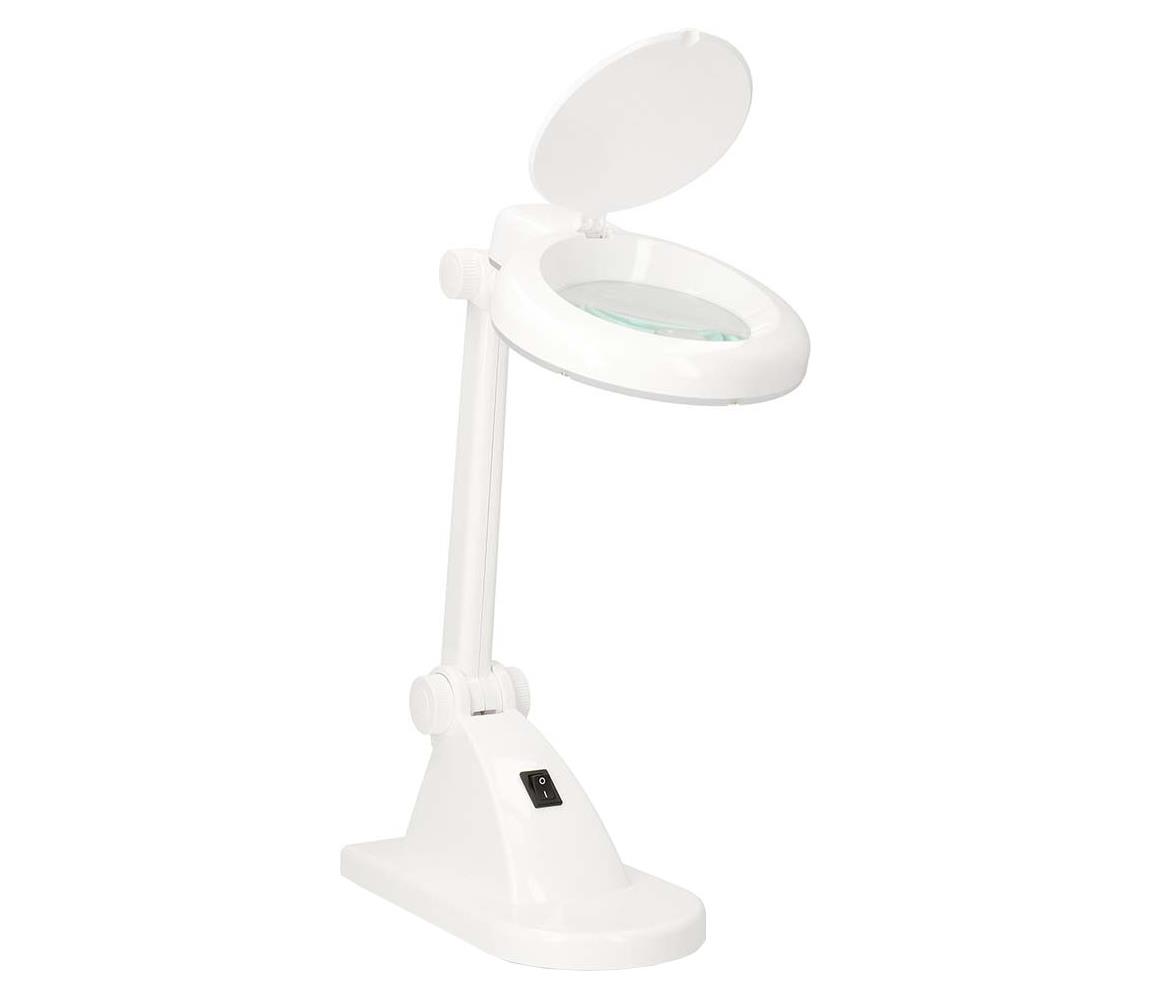 Donoci LED stolná lampa s lupou LED/6W/230V biela MAGLE1WT