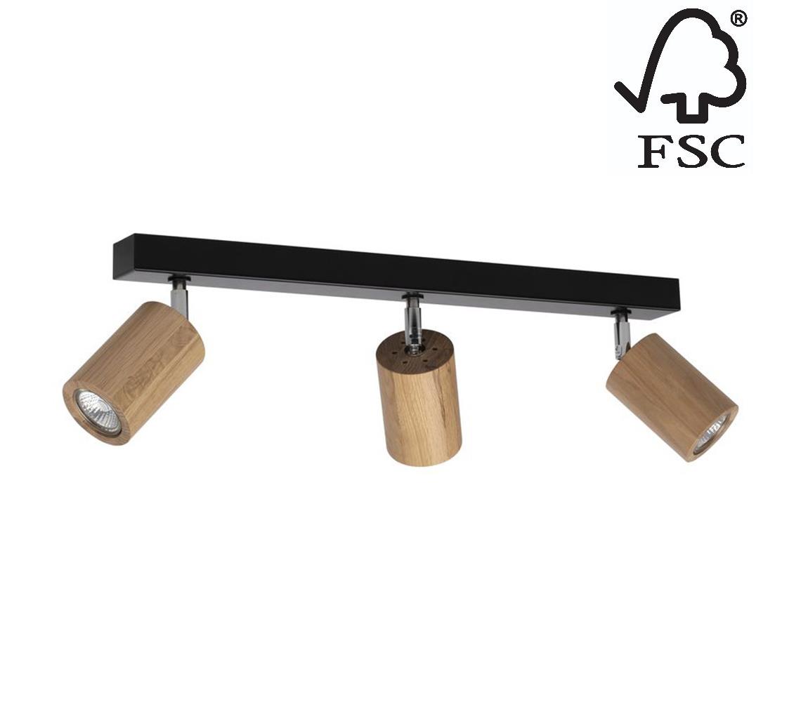 Donoci LED Stropné bodové svietidlo MATTI 3xGU10/5W/230V dub