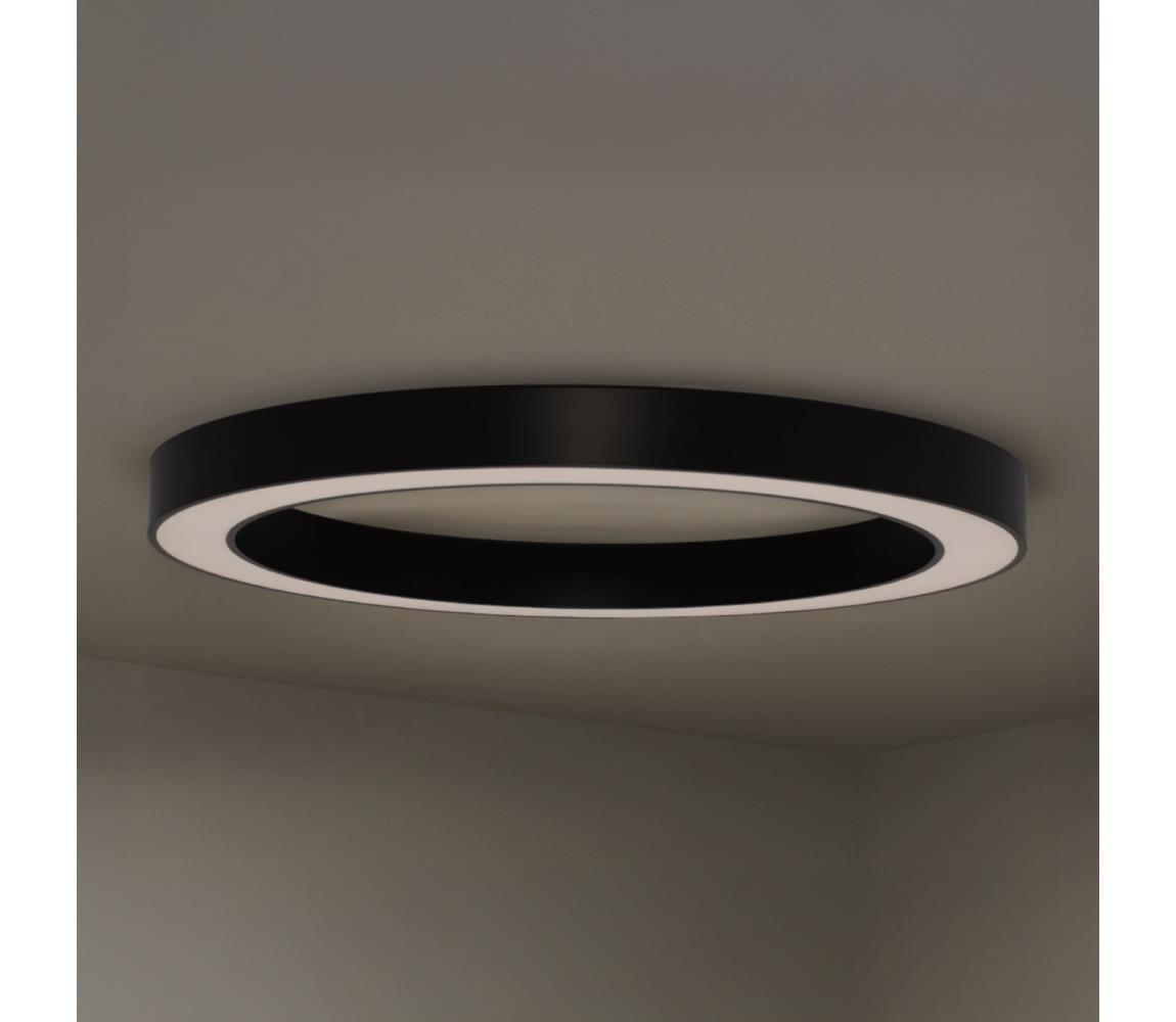 Donoci LED stropné svietidlo 115 W / 230 V, s prepínateľnou teplotou svetla 3000/4000/6500 K, priemer 120 cm, čierne CL7434