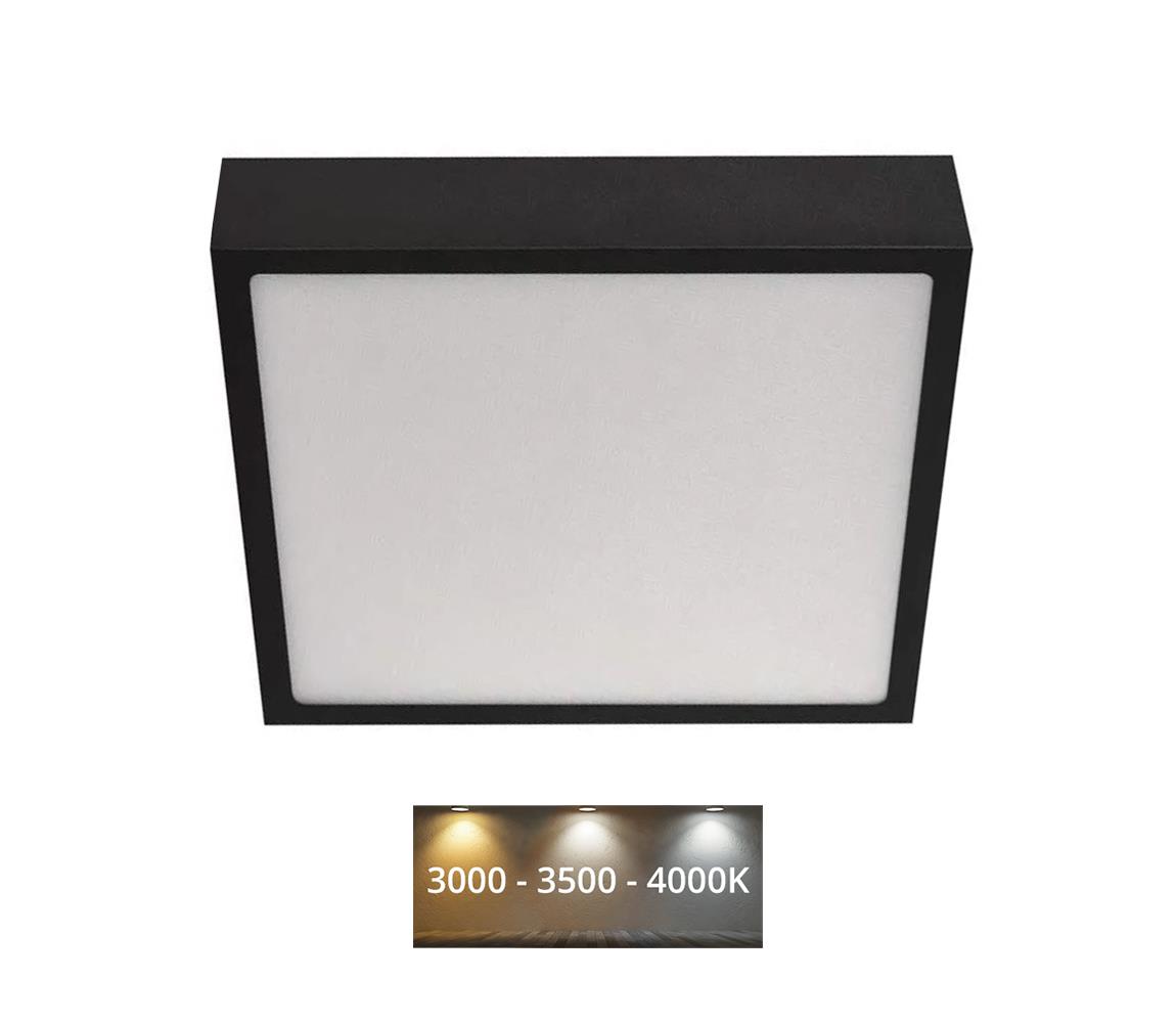 Donoci LED Stropné svietidlo LED/21W/230V 3000/3500/4000K 22,5x22,5 cm čierna