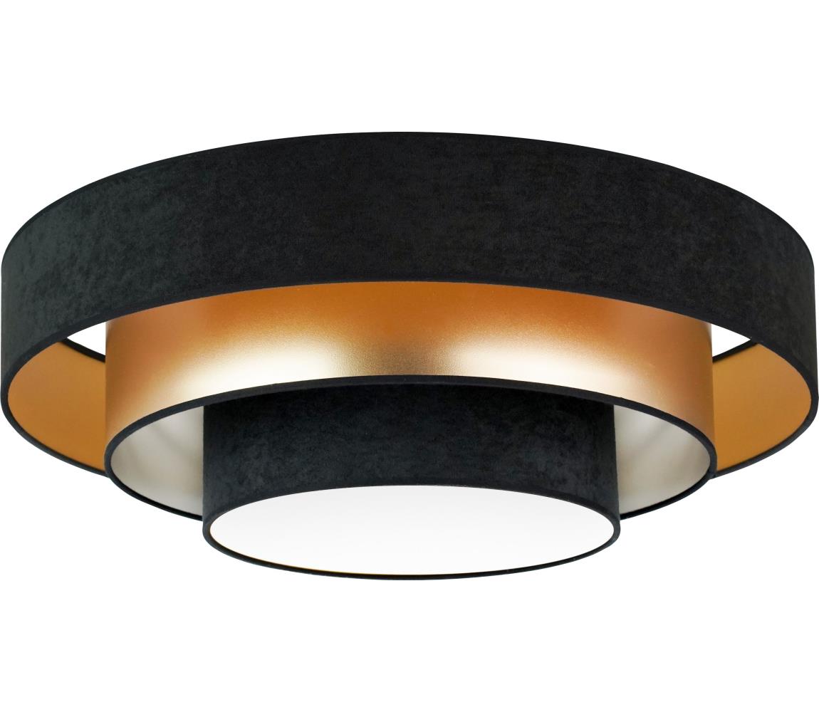 Donoci LED Stropné svietidlo LUNETA LED/26W/230V pr. 60 cm 4000K čierna/zlatá