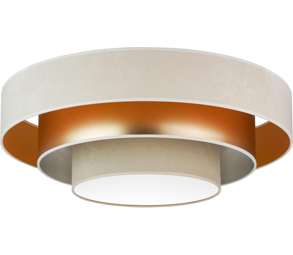 Donoci LED Stropné svietidlo LUNETA LED/26W/230V pr. 60 cm 4000K krémová/zlatá