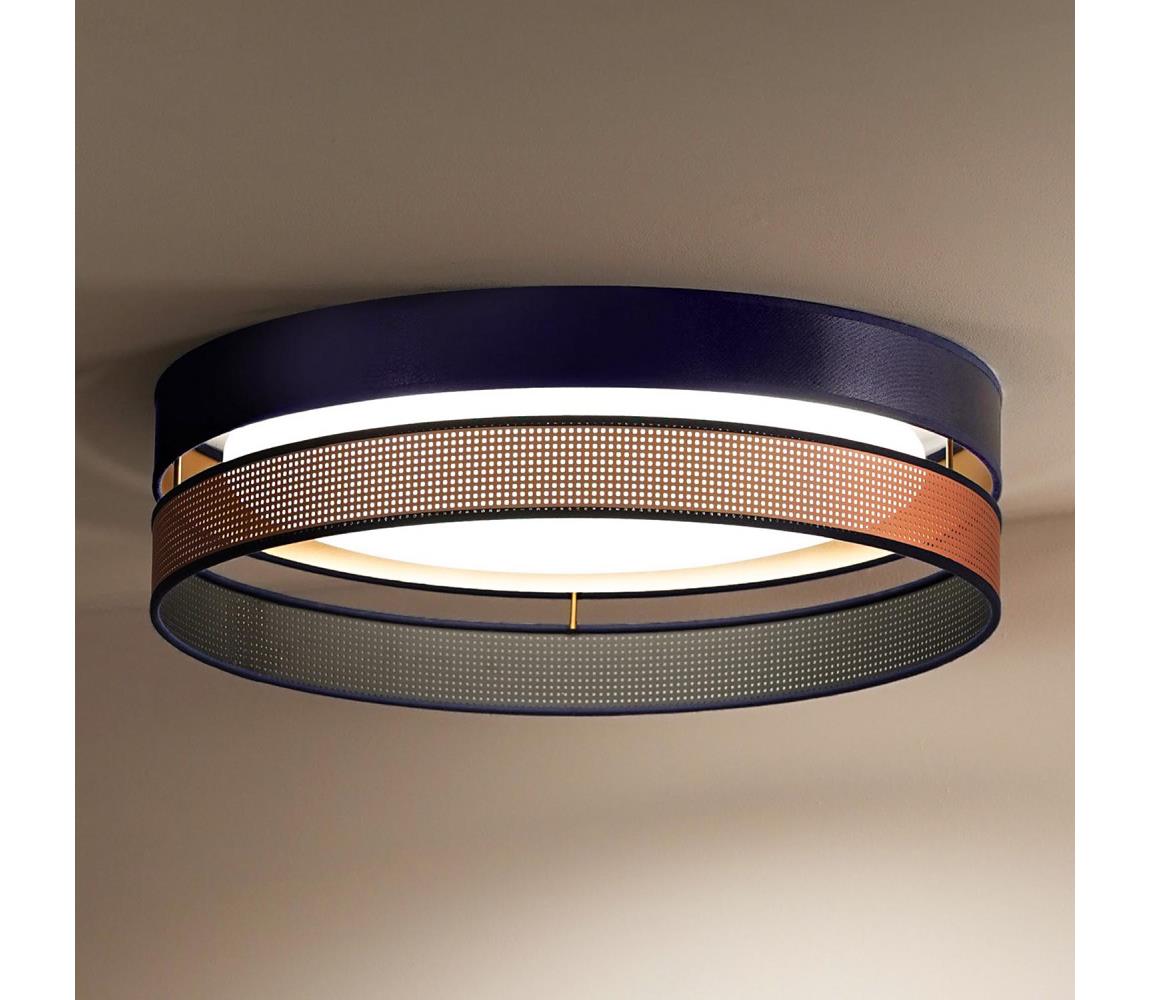 Donoci LED Stropné svietidlo ROLLER DUO SHINY LED/24W/230V pr. 45 cm modrá/medená