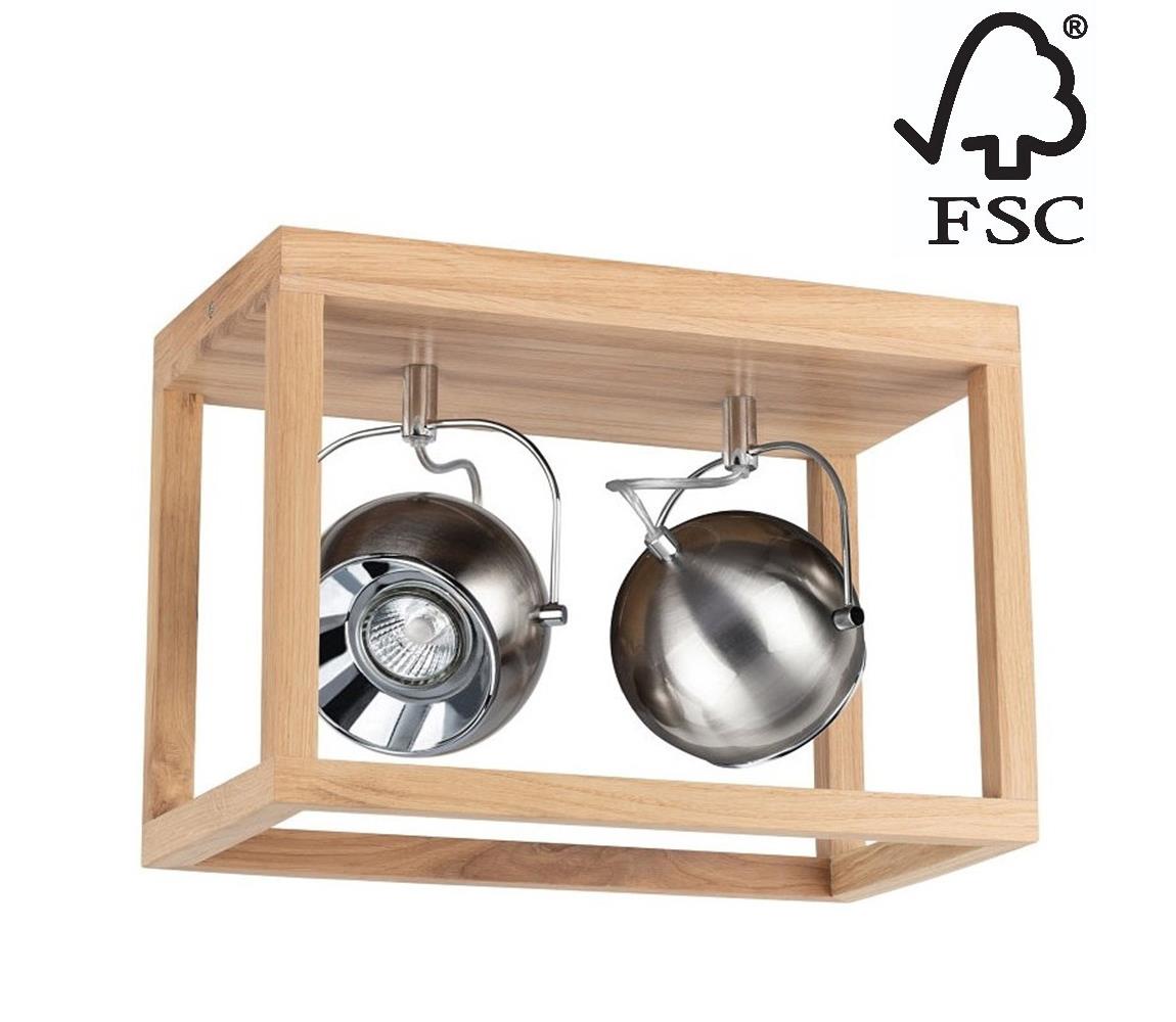 Donoci LED Stropné svietidlo ROY 2xGU10/5W/230V matný dub