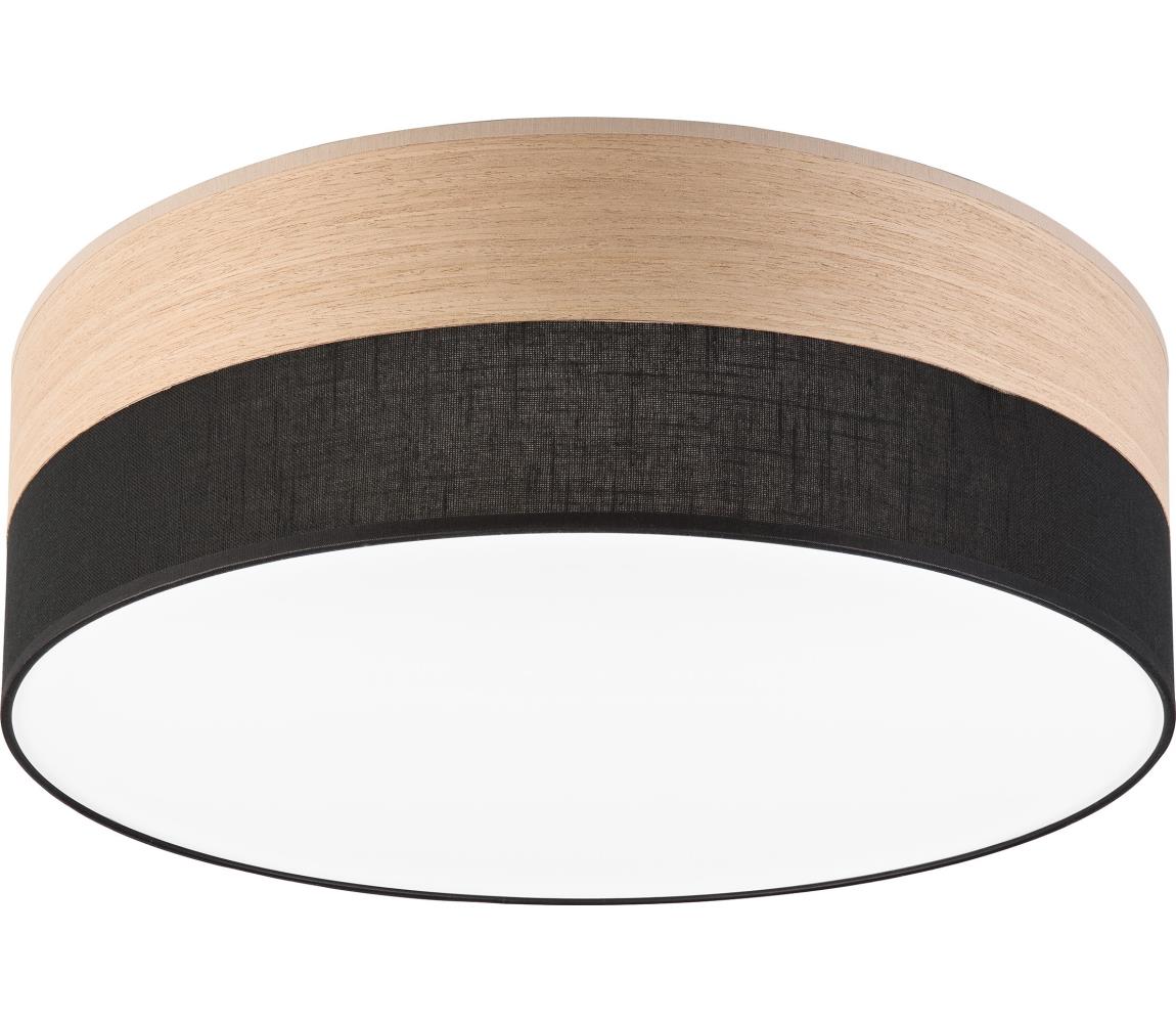 Donoci LED Stropné svietidlo SIRJA WOOD LED/36W/230V pr. 45 cm čierna/dub