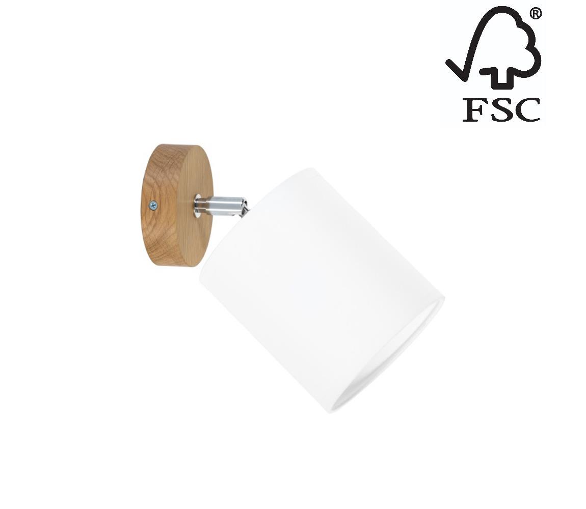 Donoci Nástenné bodové svietidlo APRILLIA 1xE27/25W/230V dub biela