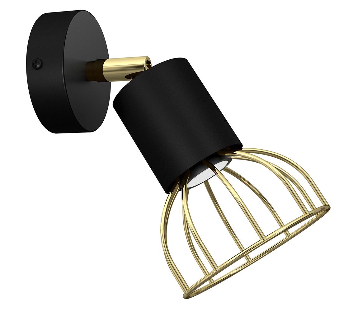Donoci Nástenné bodové svietidlo DANTE 1xGU10/25W/230V čierna/zlatá