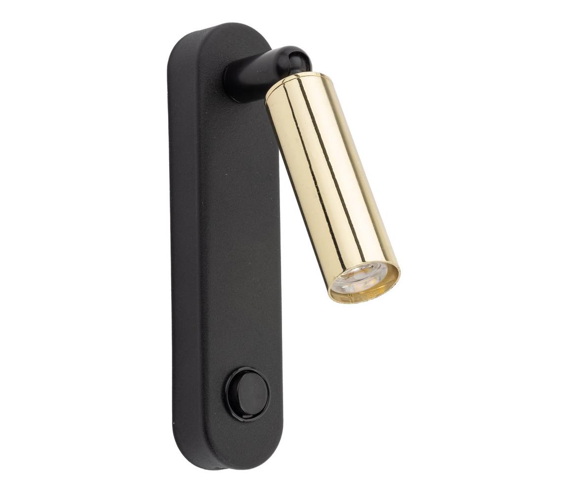 Donoci Nástenné bodové svietidlo ENZO 1xG9/8W/230V čierna/zlatá